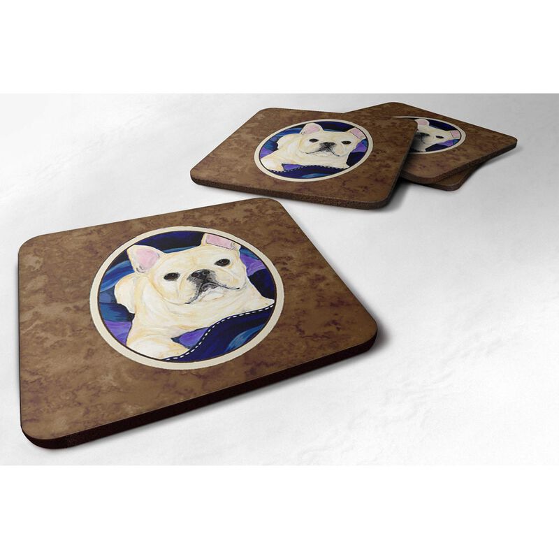 Caroline's Treasures SS8126FC French Bulldog Foam Coasters (Set of 4), 3.5 H x 3.5 W, Multicolor image number 0