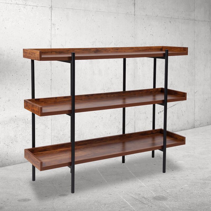 Flash Furniture 3 Shelf 35"H Storage Display Unit Bookcase in Wood Grain Finish image number 5