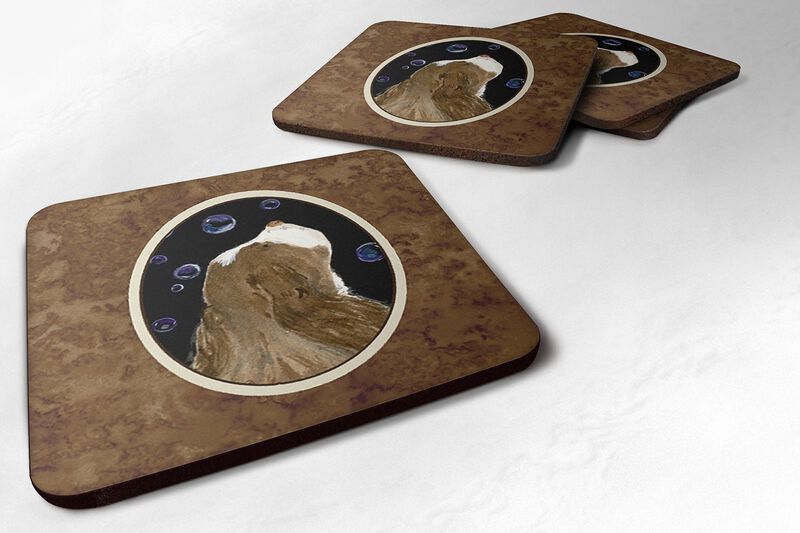 Caroline's Treasures SS8941FC Springer Spaniel Foam Coasters (Set of 4), 3.5 H x 3.5 W, Multicolor image number 0