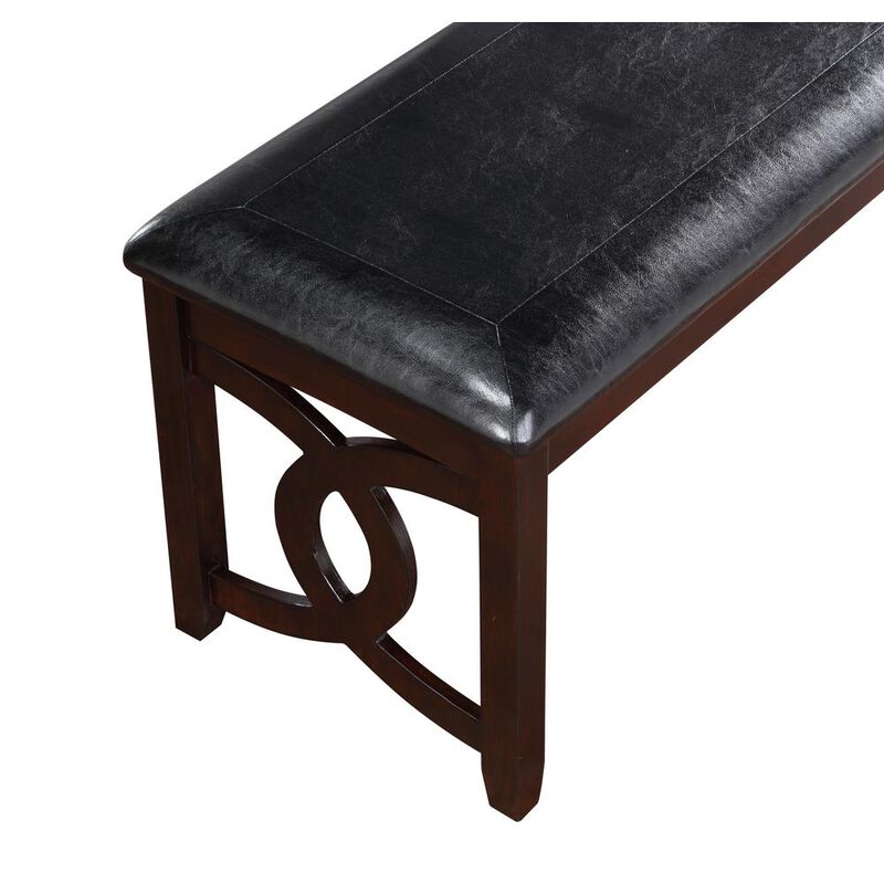 New Classic Furniture Furniture Gia 46 Solid Wood and Faux Leather Bench image number 3