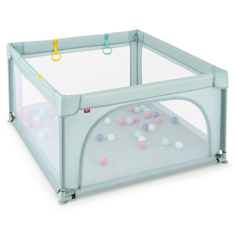 Hivvago Large Kids Activity Center Baby Playpen for Toddlers with 4 Pull Rings
