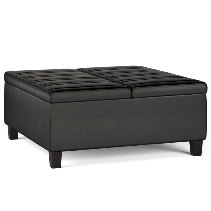 Simpli Home Ellis Coffee Table Storage Ottoman