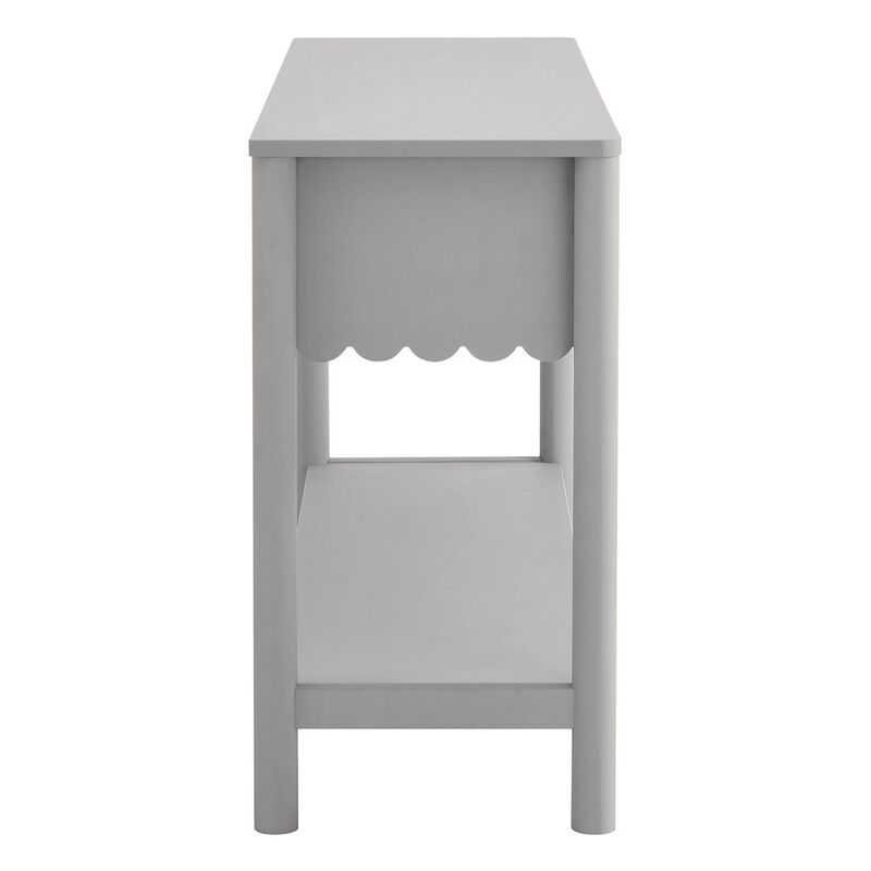 Emmeline 3-Drawer Scalloped Console Table image number 3