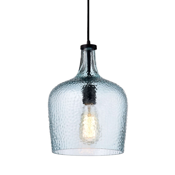 Indigo Mouth-blown Antique Black Pendant Chandelier