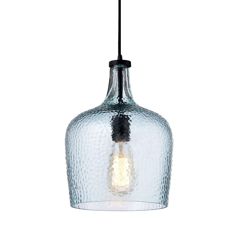 Indigo Mouth-blown Antique Black Pendant Chandelier image number 0