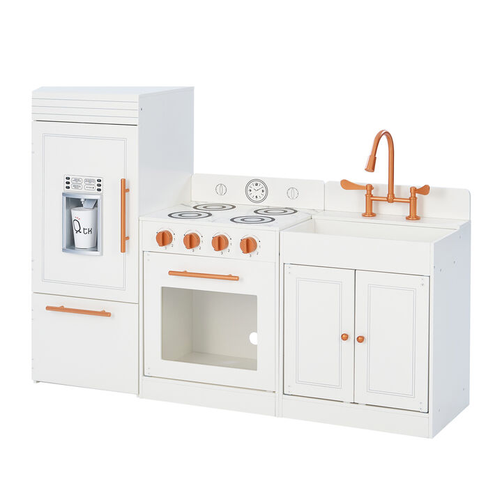 Teamson Kids - Little Chef Paris Modern Play Kitchen - White / Rose Gold