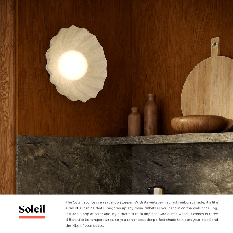 Soleil 10-in Damp-Rated Dimmable LED Wall/Vanity Light image number 6