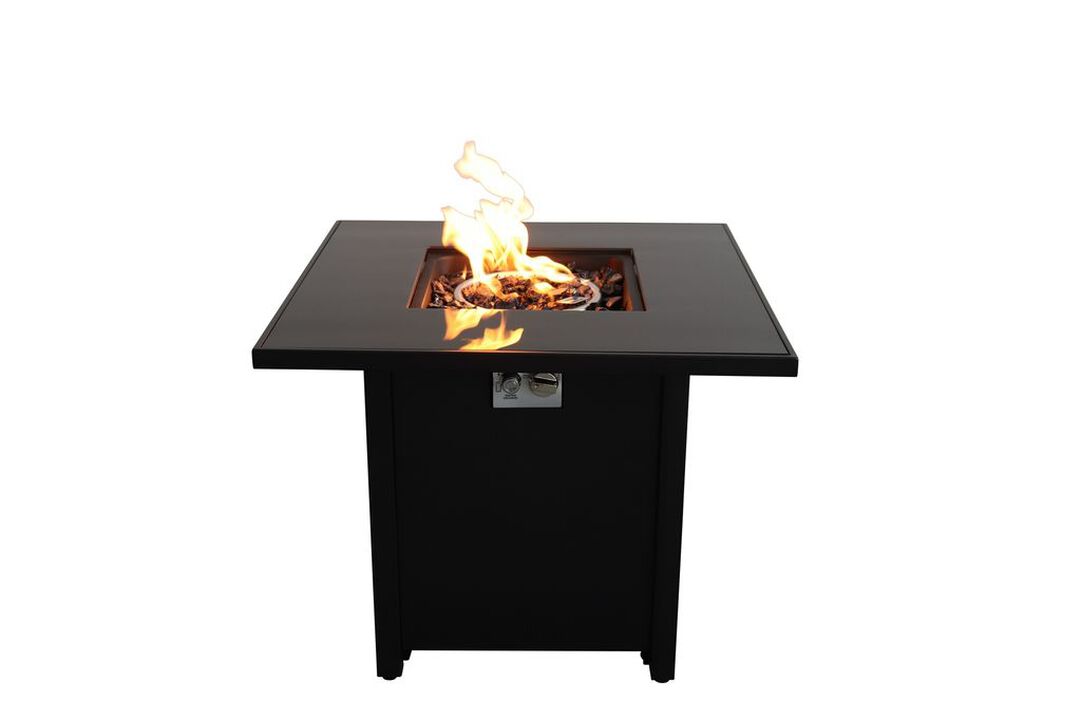 Square Black 30" Firepit