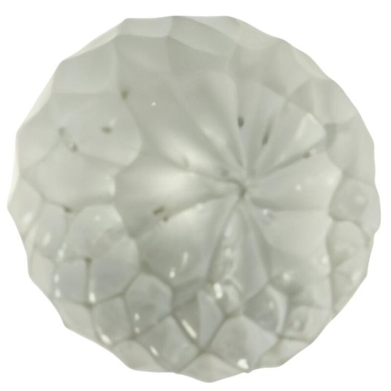 HomeRoots Set of Six White Glass Drawer Pull Knobs image number 2
