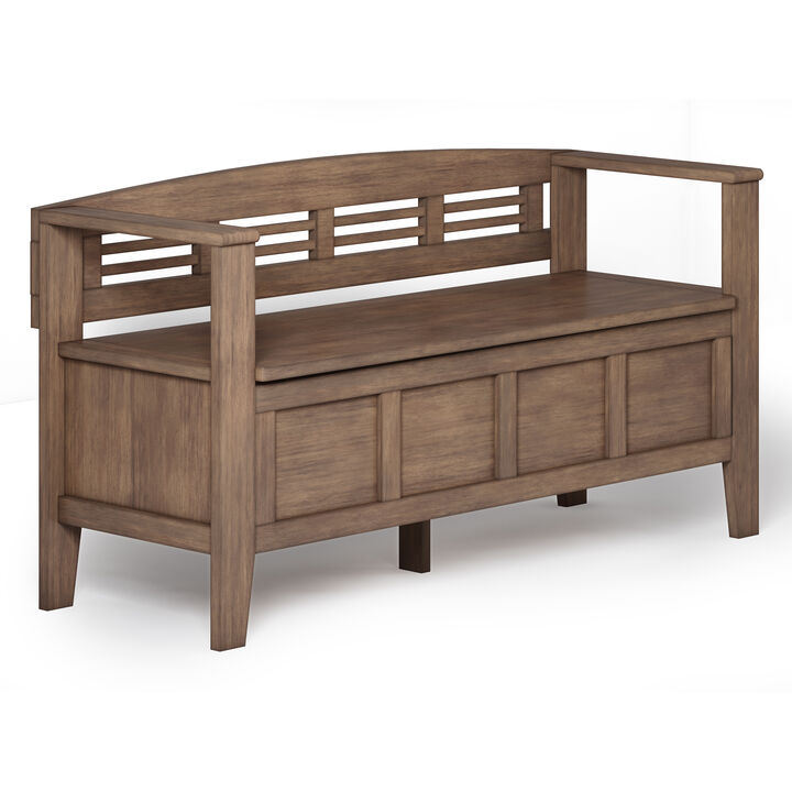 Simpli Home Adams Entryway Storage Bench