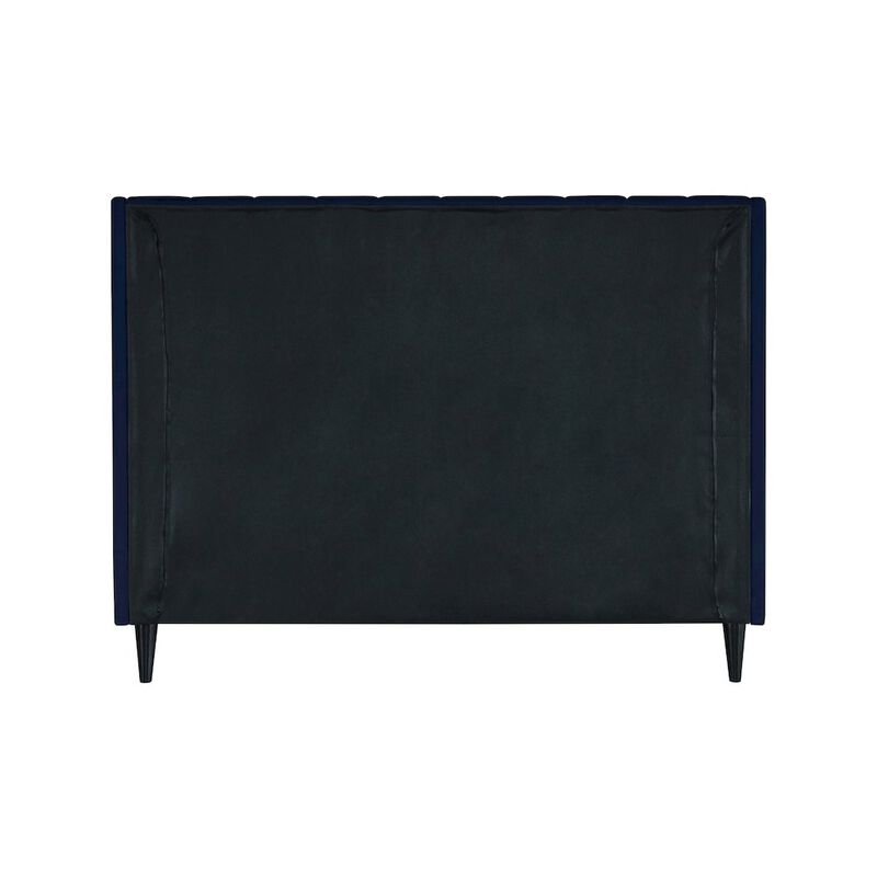 Meridian Furniture Eva Navy Velvet Queen Bed