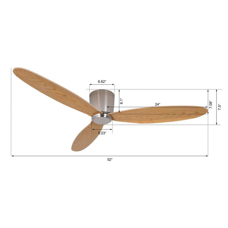 Lucci Air Radar 52" Flush Mount DC Ceiling Fan with Remote image number 5