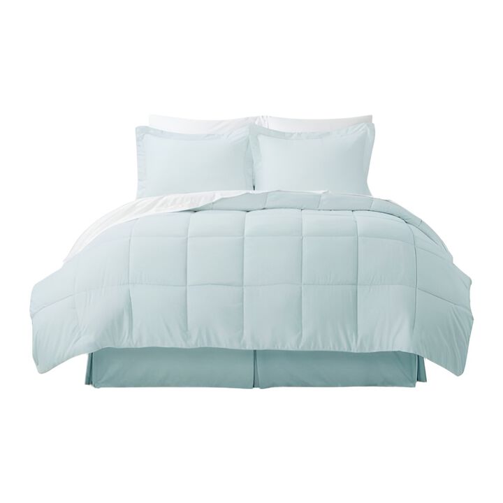 Microfiber 6 Piece Reversible Bed in a Bag Comforter Set with Sheets and Shams