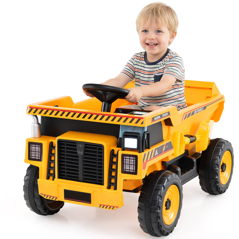 24V Kids Construction Ride On Vehicle with Dump Bed and Remote Control image number 3