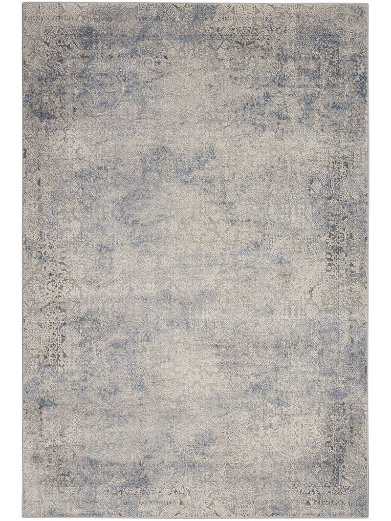 Rustic Textures RUS09 Ivory/Light Blue 5'3" x 7'3" Rug image number 0