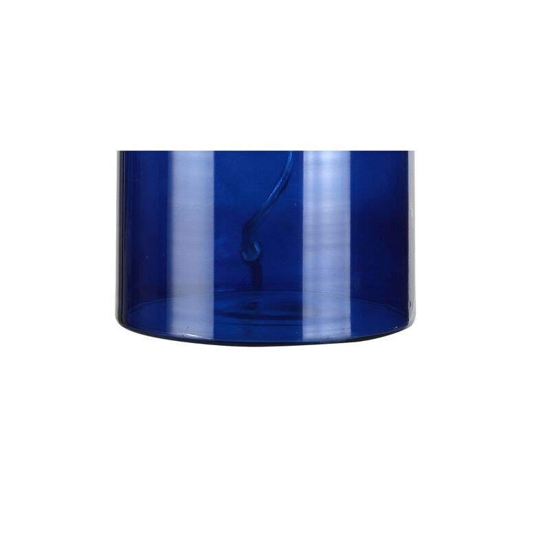 Azure Glass Bottle LED Table Lamp