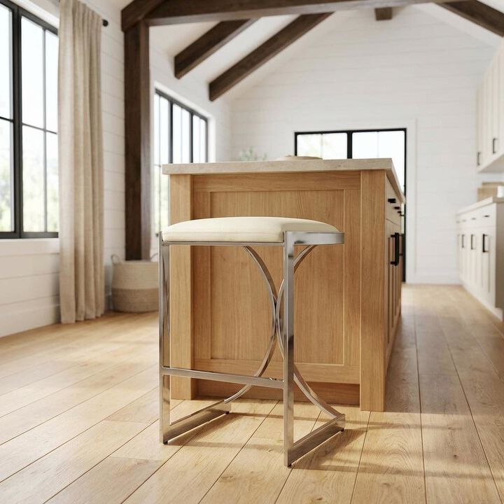Starlight Canyon Home Pedestal Counter Stool with Footrest, Modern Contemporary Dining Room Chair
