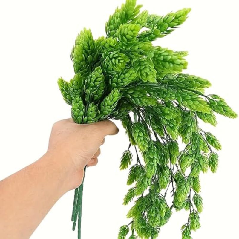 5 Piece Green Artificial Eucalyptus Flower Stems Touch Wedding Centerpiece Decor image number 3