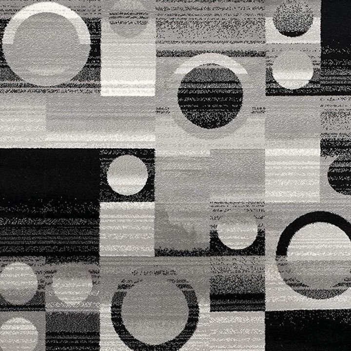HomeRoots Abstract Power Loom Area Rug