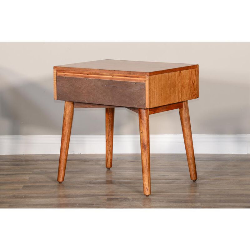 Sunny Designs American Modern 24 Mitred Solid Wood Night Stand in Cinnamon