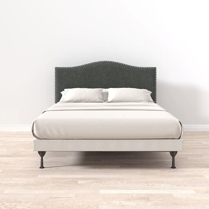 Rize Home Upholstered Headboard Queen Gray