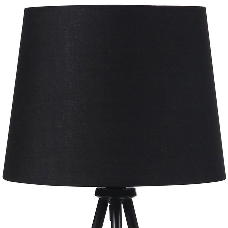 Hivvago 20" Gold Tripod Table Lamp With Black Empire Shade