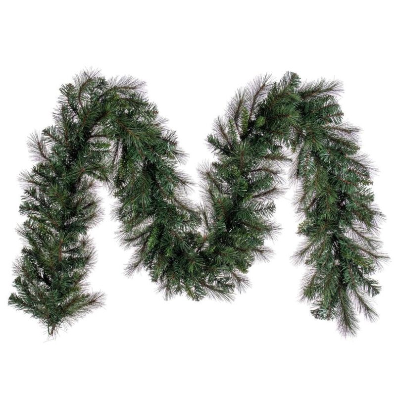 Vickerman 760802-9' x 14" Brighton Pine Garland 250T (K201414) Traditional Green Christmas Garland image number 0