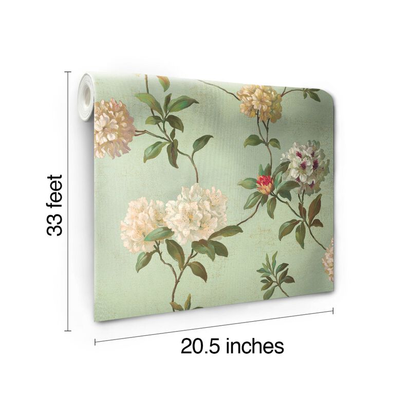 Rhododendron Script  Blue Wallpaper (Double Roll) image number 4
