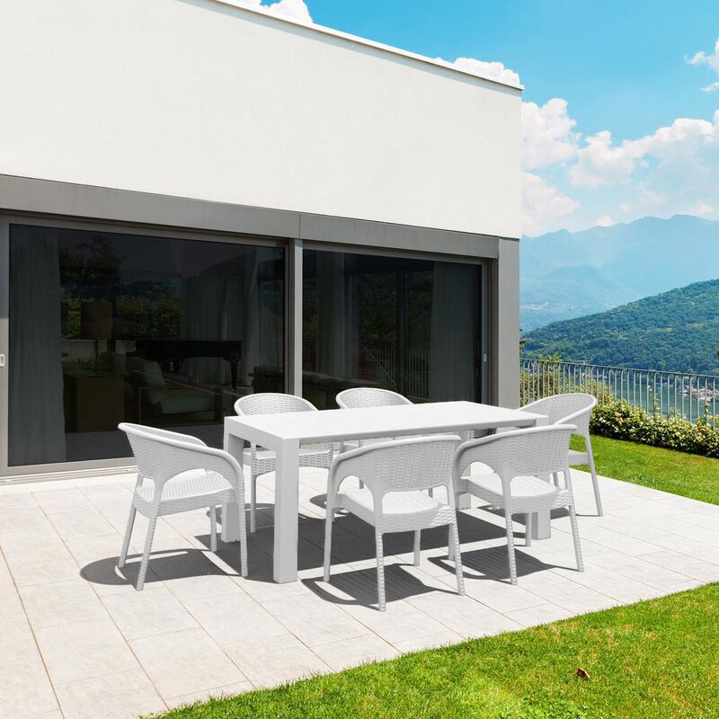 Belen Kox Panama Dining Arm Chair, Set of 2, White, Belen Kox image number 3