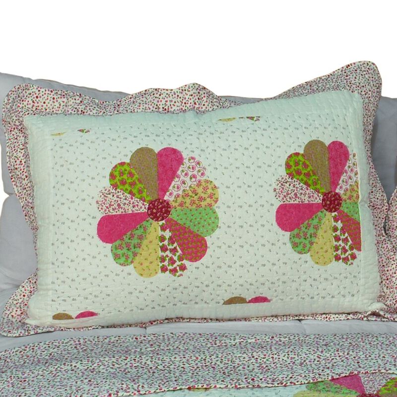 Round Midnight Queen 3PC Cotton Quilted Printed Bedding Set Soft Lightweight Quilt Set image number 2