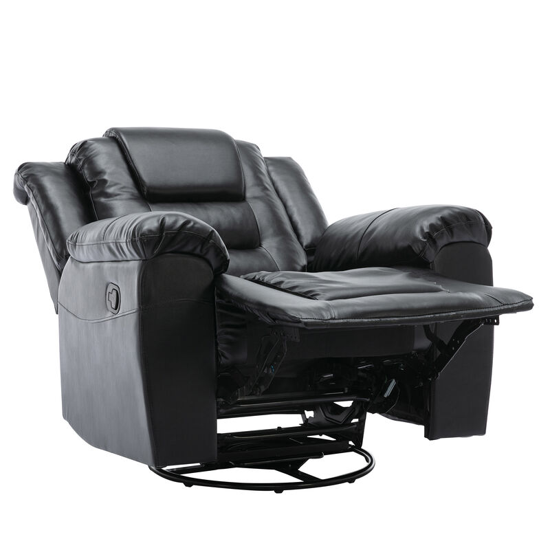360°Swivel and Rocking Home Theater Recliner Manual Recliner Chair with Wide Armrest for Living Room,Bedroom