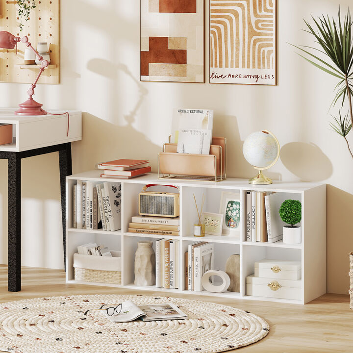 8-Cube Storage Organizer Shelf with Anti-Tip Kits, Ideal for Living Room or Office