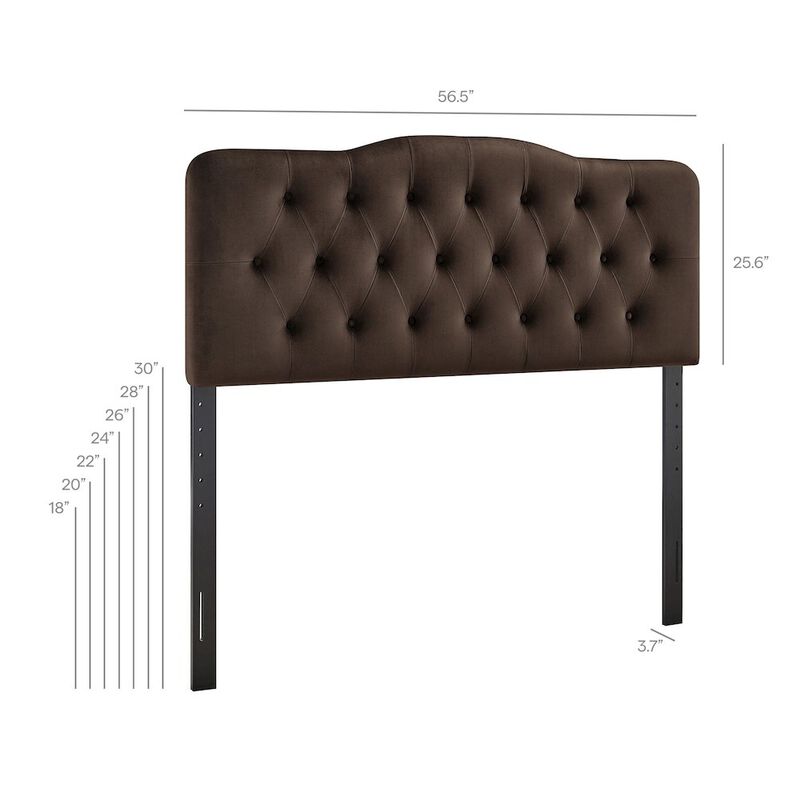 Annabel Stain-Resistant Performance Velvet Full Headboard image number 2