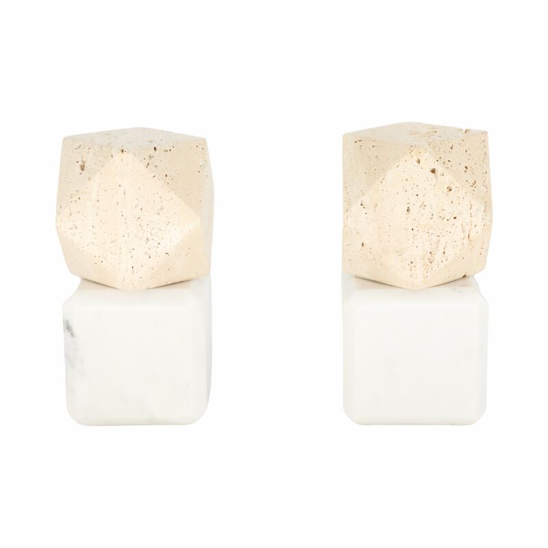 S/2 6" Marble Bookends image number 0