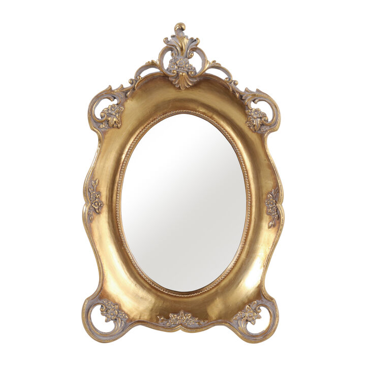 Baroque Table Top Mirror, Gold