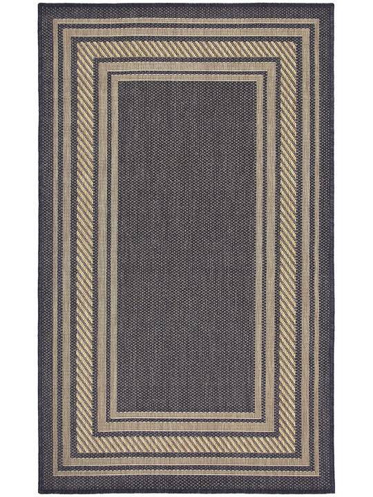 Horizon Indoor/Outdoor HOZ03 Charcoal 3' x 5' Rug