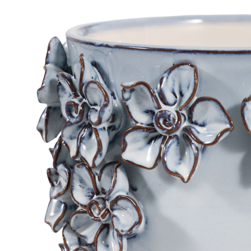 6" Floral Applique Planter image number 5
