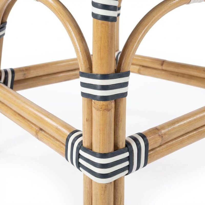 Starlight Canyon Home Rattan Low Back Counter Stool, Transitional Bar Stool for Dining Rooms image number 7