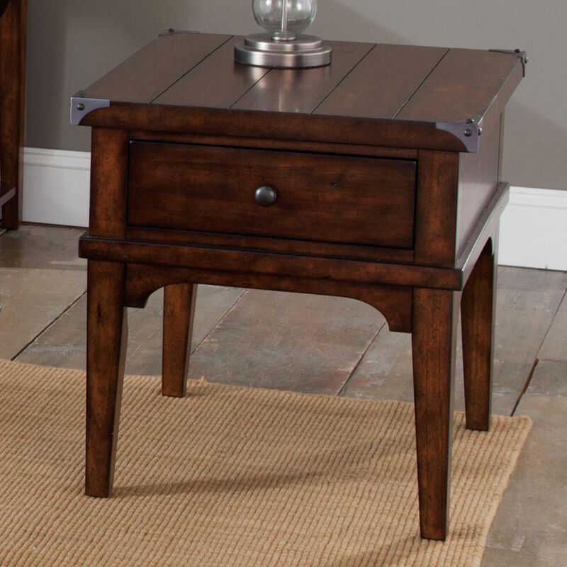Liberty Furniture Aspen Skies End Table in Russet Brown image number 5
