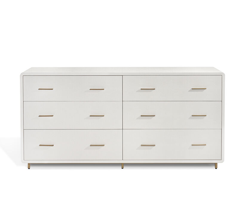 Calypso 6 Drawer Chest - Bone
