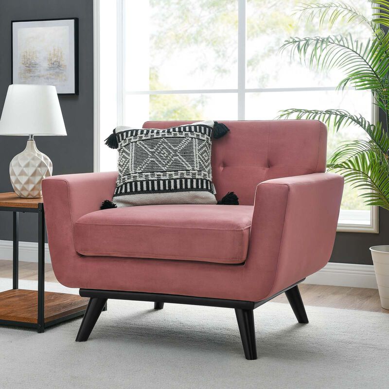 Engage Performance Velvet Armchair image number 1
