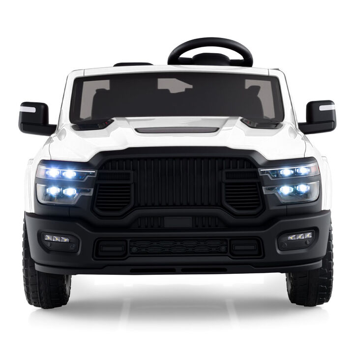 2 Seater Electric Ride On Truck for Big Kids with Remote and Music for Backyard
