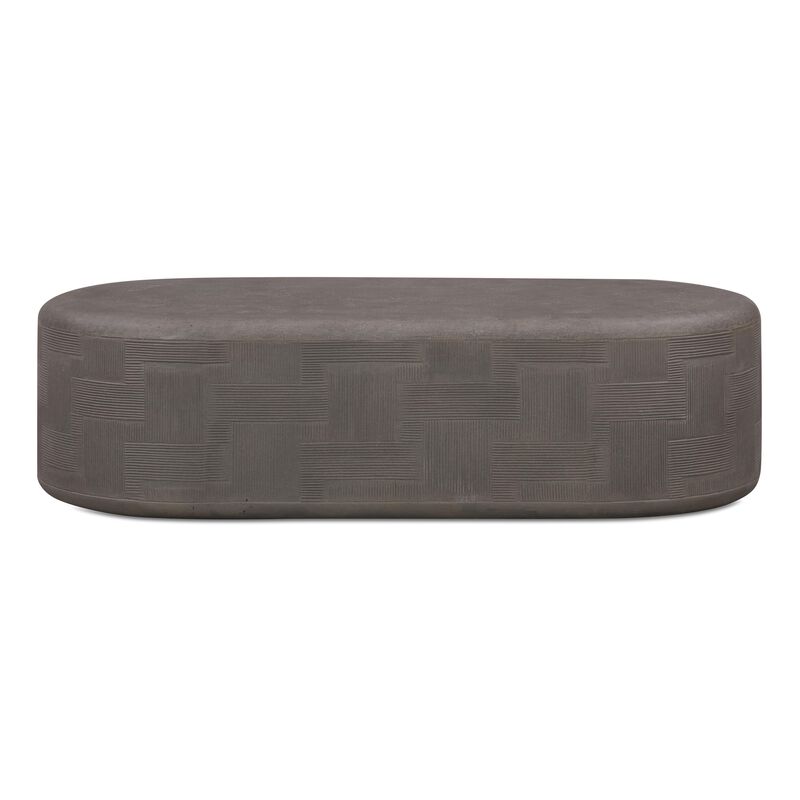 Suraya Concrete Rounded Coffee Table image number 0
