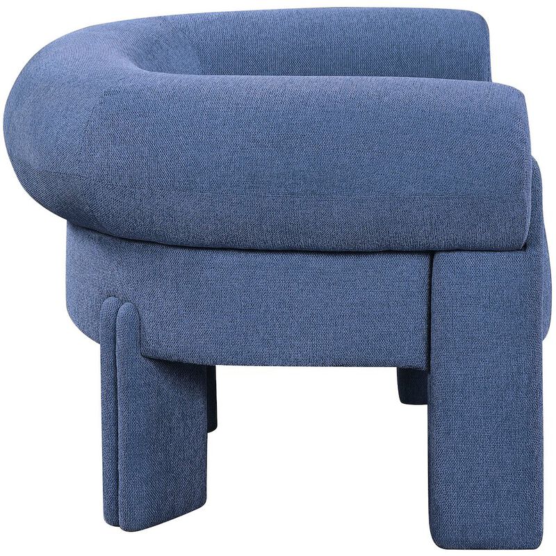 Meridian Furniture Stefano Navy Polyester Fabric Accent Chair