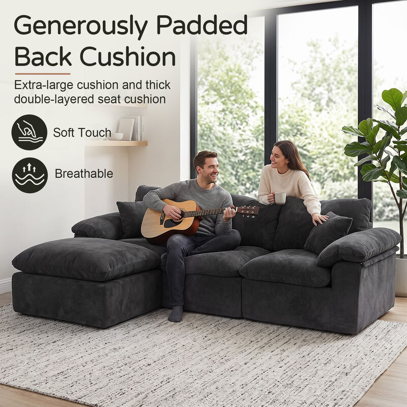 Vubdar L Shape Cloud Couch image number 4