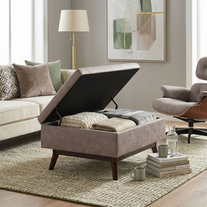 Simpli Home Owen Coffee Table Storage Ottoman