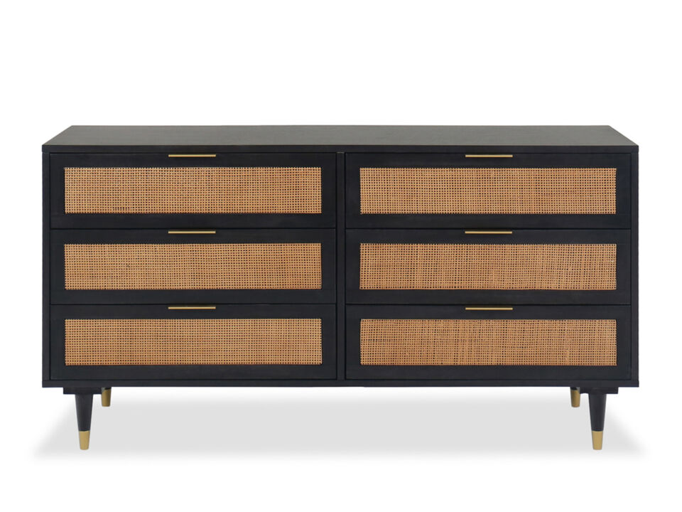 Sierra Cane 6-Drawer Dresser