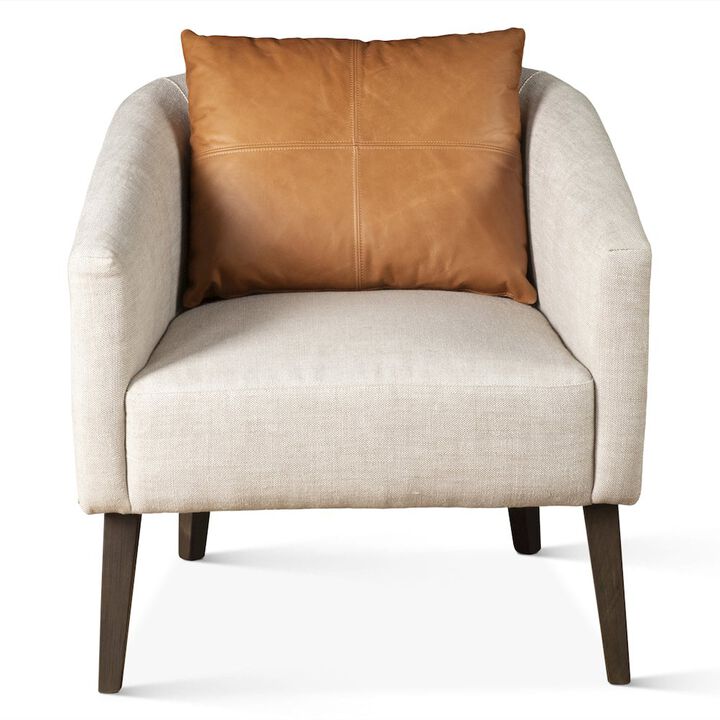 World Interiors Olivia Armchair in Beige Linen
