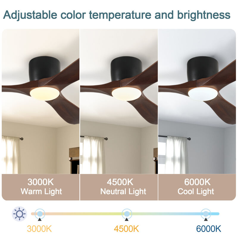 ELEMENT ACE 52-inch Ceiling Fan with Light and Remote Control for Energy Efficient Airflow image number 6