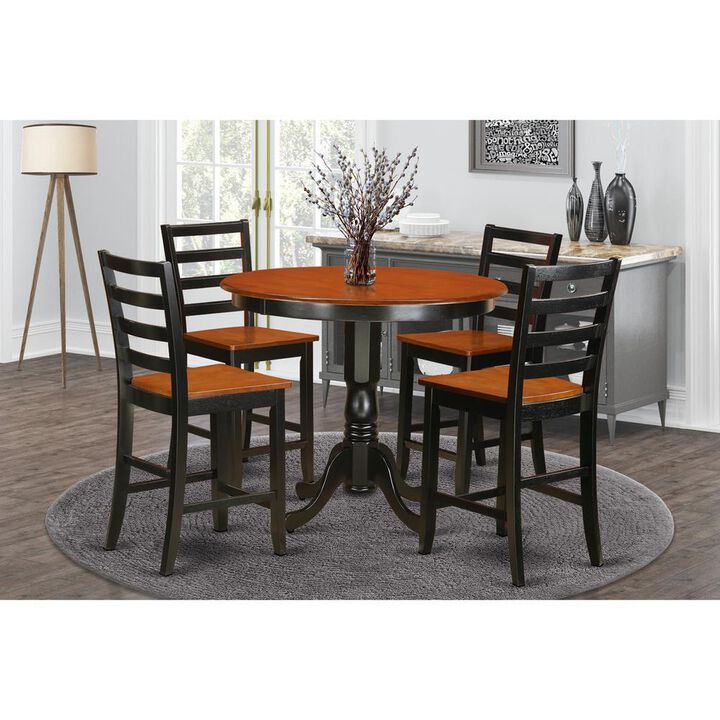 5 Pc pub Table set - Kitchen dinette Table and 4 bar stools.